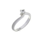 Δαχτυλιδι Μονοπετρο με Διαμαντι 0,23 Ct , F , VS 